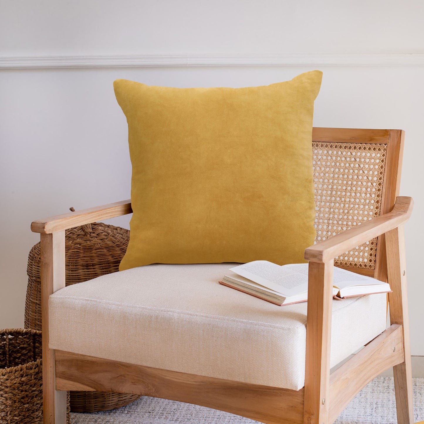 20" Yellow Throw Pillow