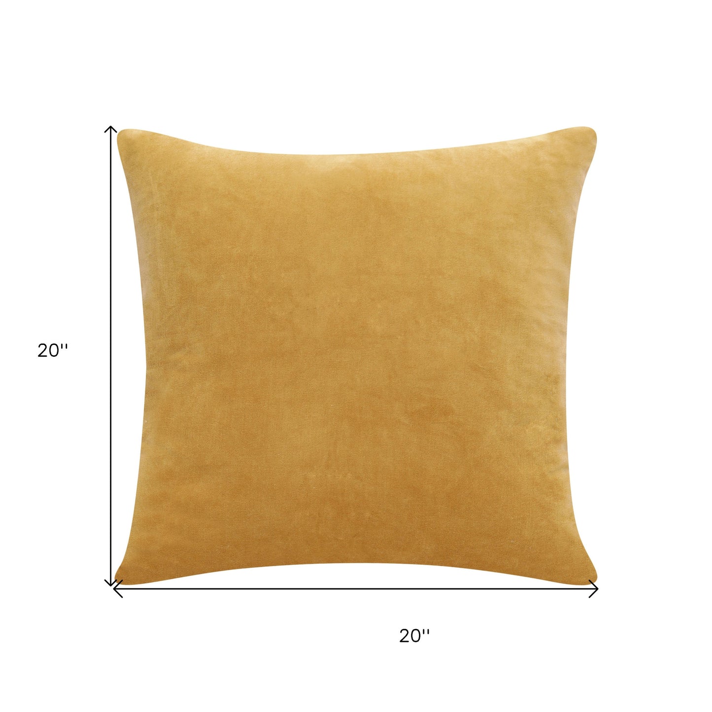 20" Yellow Throw Pillow