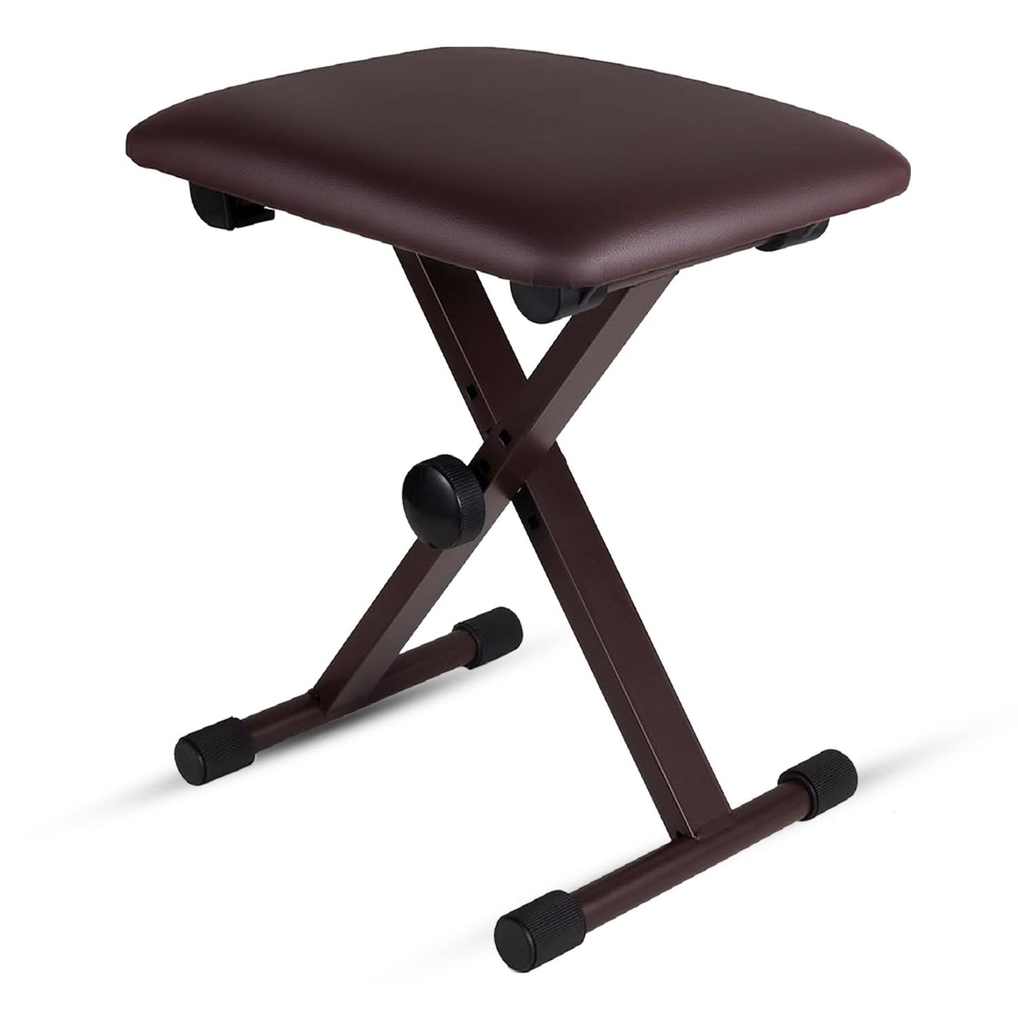 5 Core Keyboard Bench 2" Padded Cushioned Piano Stool Height Adjustable Guitar Seat Folding Portable